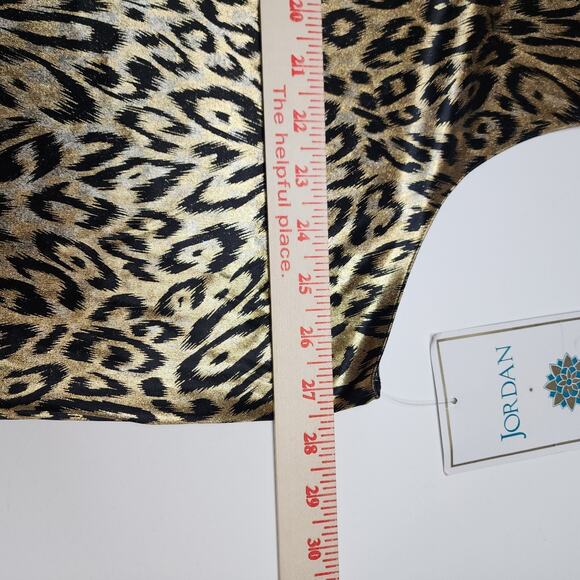 Four-way Tank Top Size 3X Gold Silver Shiny Mermaid Leopard Check Jordan Woman - Picture 15 of 16